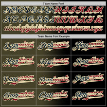 Load image into Gallery viewer, Custom Black Vintage USA Flag Olive-Cream Authentic Gradient Fashion Baseball Jersey