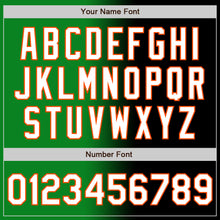 Load image into Gallery viewer, Custom Black White Grass Green-Orange Authentic Gradient Fashion Baseball Jersey