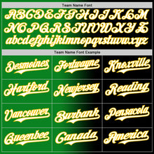 Load image into Gallery viewer, Custom Black White Grass Green-Yellow Authentic Gradient Fashion Baseball Jersey