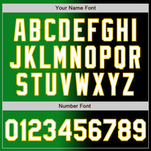 Load image into Gallery viewer, Custom Black White Grass Green-Yellow Authentic Gradient Fashion Baseball Jersey