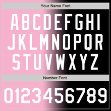 Load image into Gallery viewer, Custom Black White-Light Pink Authentic Gradient Fashion Baseball Jersey