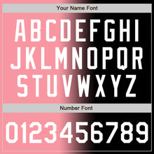 Load image into Gallery viewer, Custom Black White-Medium Pink Authentic Gradient Fashion Baseball Jersey
