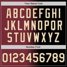 Load image into Gallery viewer, Custom Black Cream-Burgundy Authentic Gradient Fashion Baseball Jersey