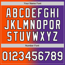 Load image into Gallery viewer, Custom Purple White Orange-Black Authentic Gradient Fashion Baseball Jersey