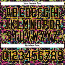 Load image into Gallery viewer, Custom Graffiti Pattern Black-Gold 3D Grunge Shabby Performance T-Shirt