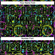 Load image into Gallery viewer, Custom Graffiti Pattern Black-Neon Green 3D Neon Splatter Performance T-Shirt