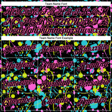 Load image into Gallery viewer, Custom Graffiti Pattern Black-Pink 3D Neon Splatter Performance T-Shirt