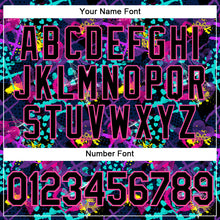 Load image into Gallery viewer, Custom Graffiti Pattern Black-Pink 3D Creative Hearts Stars Geometric Figures Performance T-Shirt