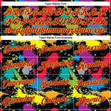 Load image into Gallery viewer, Custom Graffiti Pattern Red-Gold 3D Colorful Splattered Messy Art Ink Paintbrush Drawing Performance T-Shirt