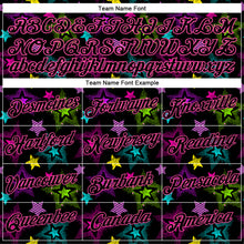Load image into Gallery viewer, Custom Graffiti Pattern Black-Pink 3D Creative Colorful Stars Performance T-Shirt