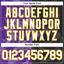 Load image into Gallery viewer, Custom Graffiti Pattern Black Purple-Gold Scratch 3D Performance T-Shirt