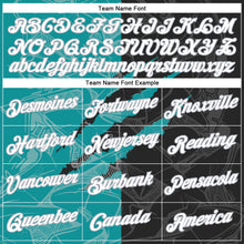 Load image into Gallery viewer, Custom Graffiti Pattern Black Teal-Gray Scratch 3D Performance T-Shirt