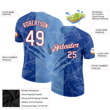 Load image into Gallery viewer, Custom Graffiti Pattern Royal Light Blue-Red Scratch 3D Performance T-Shirt