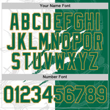 Load image into Gallery viewer, Custom Graffiti Pattern Kelly Green-Old Gold Scratch 3D Performance T-Shirt