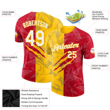 Load image into Gallery viewer, Custom Graffiti Pattern Red-Yellow Scratch 3D Performance T-Shirt