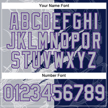 Load image into Gallery viewer, Custom Graffiti Pattern Gray Navy-Purple Scratch 3D Performance T-Shirt