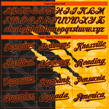 Load image into Gallery viewer, Custom Stitched Graffiti Pattern Black Gold-Orange 3D Scratch Sports Pullover Sweatshirt Hoodie