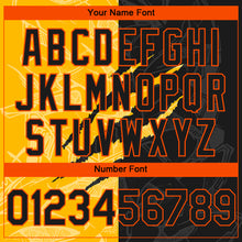 Load image into Gallery viewer, Custom Stitched Graffiti Pattern Black Gold-Orange 3D Scratch Sports Pullover Sweatshirt Hoodie