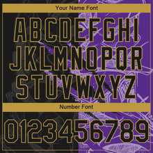 Load image into Gallery viewer, Custom Stitched Graffiti Pattern Black Purple-Old Gold 3D Scratch Sports Pullover Sweatshirt Hoodie