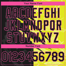 Load image into Gallery viewer, Custom Stitched Graffiti Pattern Black Neon Yellow-Pink 3D Scratch Sports Pullover Sweatshirt Hoodie