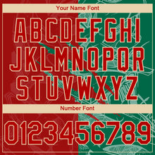 Load image into Gallery viewer, Custom Stitched Graffiti Pattern Red Kelly Green-City Cream 3D Scratch Sports Pullover Sweatshirt Hoodie