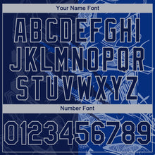 Load image into Gallery viewer, Custom Stitched Graffiti Pattern Navy Royal-Gray 3D Scratch Sports Pullover Sweatshirt Hoodie