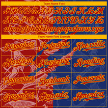 Load image into Gallery viewer, Custom Stitched Graffiti Pattern Red Royal-Gold 3D Scratch Sports Pullover Sweatshirt Hoodie