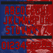 Load image into Gallery viewer, Custom Stitched Graffiti Pattern Red Royal-Black 3D Scratch Sports Pullover Sweatshirt Hoodie