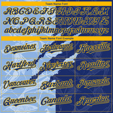 Load image into Gallery viewer, Custom Stitched Graffiti Pattern Royal Light Blue-Gold 3D Scratch Sports Pullover Sweatshirt Hoodie