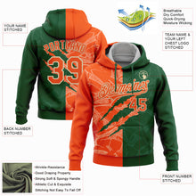 Load image into Gallery viewer, Custom Stitched Graffiti Pattern Orange Green-Cream 3D Scratch Sports Pullover Sweatshirt Hoodie