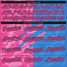 Load image into Gallery viewer, Custom Stitched Graffiti Pattern Pink Powder Blue-Black 3D Scratch Sports Pullover Sweatshirt Hoodie