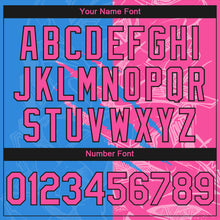 Load image into Gallery viewer, Custom Stitched Graffiti Pattern Pink Powder Blue-Black 3D Scratch Sports Pullover Sweatshirt Hoodie