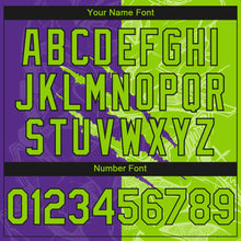 Load image into Gallery viewer, Custom Stitched Graffiti Pattern Neon Green Purple-Black 3D Scratch Sports Pullover Sweatshirt Hoodie