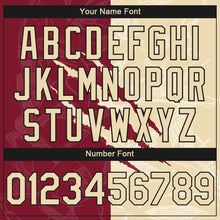 Load image into Gallery viewer, Custom Stitched Graffiti Pattern Cream Crimson-Black 3D Scratch Sports Pullover Sweatshirt Hoodie