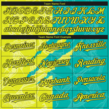 Load image into Gallery viewer, Custom Stitched Graffiti Pattern Neon Yellow Aqua-Black 3D Scratch Sports Pullover Sweatshirt Hoodie