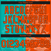 Load image into Gallery viewer, Custom Stitched Graffiti Pattern Orange Aqua-Black 3D Scratch Sports Pullover Sweatshirt Hoodie