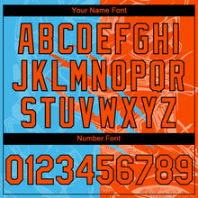 Load image into Gallery viewer, Custom Stitched Graffiti Pattern Orange Sky Blue-Black 3D Scratch Sports Pullover Sweatshirt Hoodie
