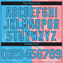 Load image into Gallery viewer, Custom Stitched Graffiti Pattern Sky Blue Medium Pink-Black 3D Scratch Sports Pullover Sweatshirt Hoodie