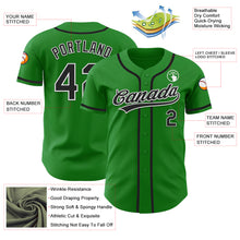 Load image into Gallery viewer, Custom Grass Green Black-White Authentic Baseball Jersey