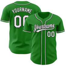 Load image into Gallery viewer, Custom Grass Green White-Black Authentic Baseball Jersey