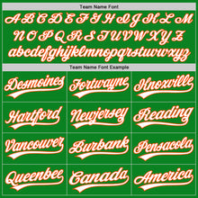 Load image into Gallery viewer, Custom Grass Green White-Orange Authentic Baseball Jersey