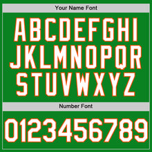 Load image into Gallery viewer, Custom Grass Green White-Orange Authentic Baseball Jersey