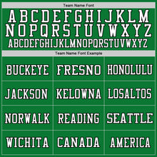 Load image into Gallery viewer, Custom Grass Green White-Black Mesh Authentic Throwback Football Jersey