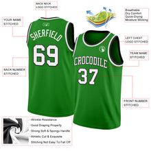 Load image into Gallery viewer, Custom Grass Green White-Black Authentic Basketball Jersey