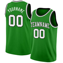 Load image into Gallery viewer, Custom Grass Green White-Black Authentic Basketball Jersey