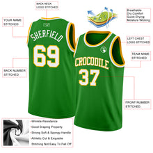 Load image into Gallery viewer, Custom Grass Green White-Gold Authentic Basketball Jersey