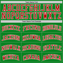 Load image into Gallery viewer, Custom Grass Green Red-White Authentic Basketball Jersey