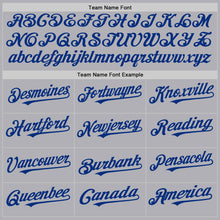 Load image into Gallery viewer, Custom Gray Royal Mesh Authentic Throwback Baseball Jersey