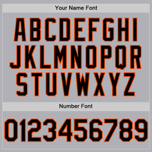 Load image into Gallery viewer, Custom Gray Black-Orange Mesh Authentic Throwback Baseball Jersey