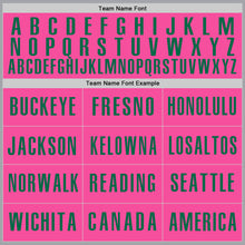 Load image into Gallery viewer, Custom Gray Pink-Kelly Green Authentic Baseball Jersey